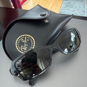Ray-Ban RB 2130 black sports wrap sunglasses